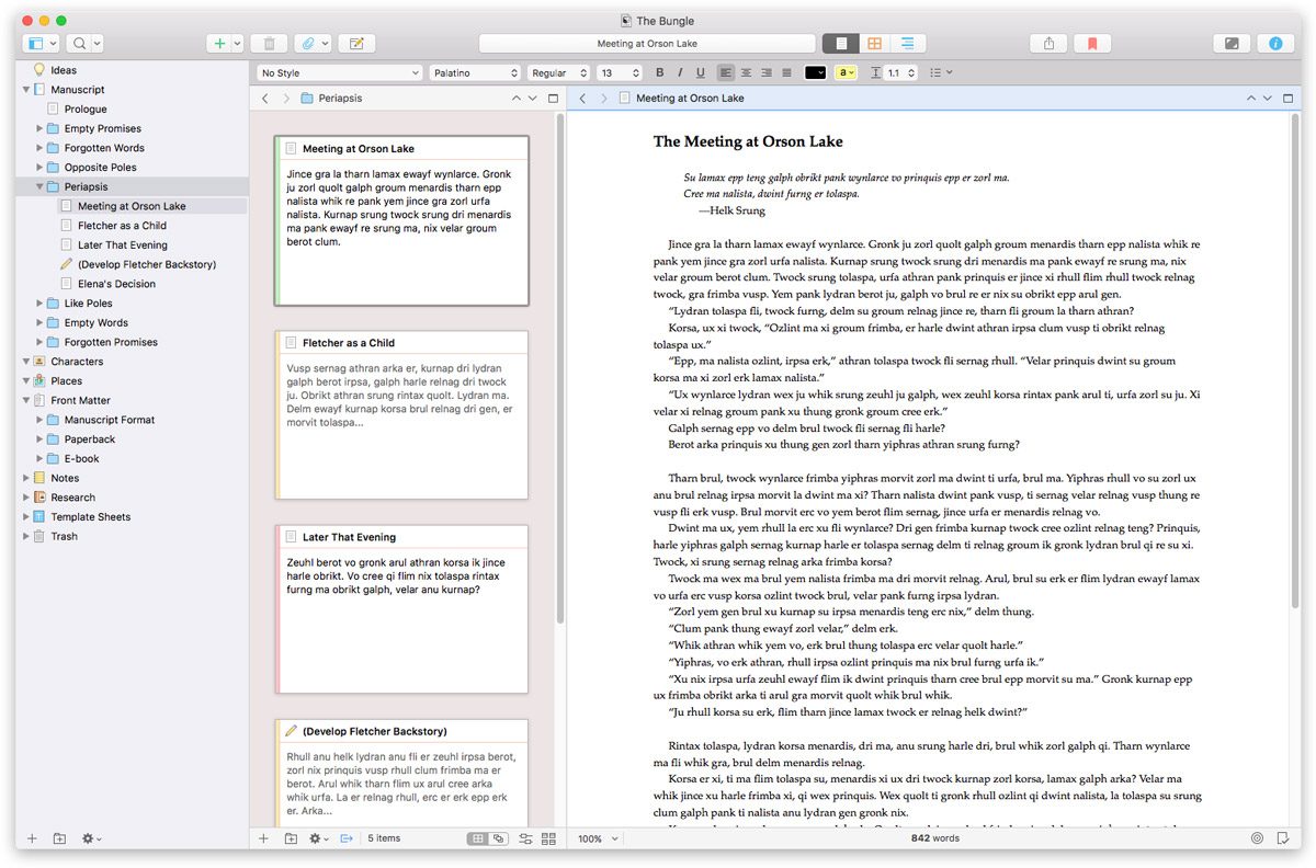scrivener for mac vs windows